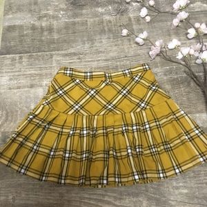 Plaid Yellow Skort